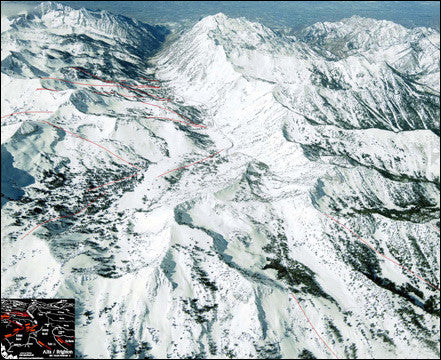 Alta/Brighton Area Ski Touring Poster 29x23 inches