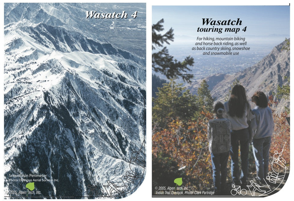 Wasatch Touring Map 4 - Snowbasin, Powder Mountain & Nordic Valley
