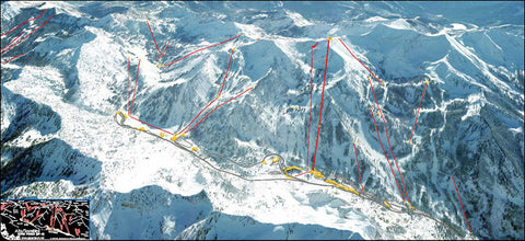 Alta and Snowbird Ski Areas Poster 2 sizes